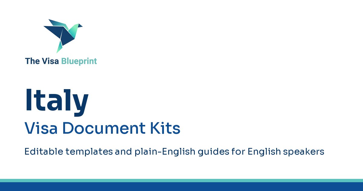 Italy Elective Residence Visa Kit cover
